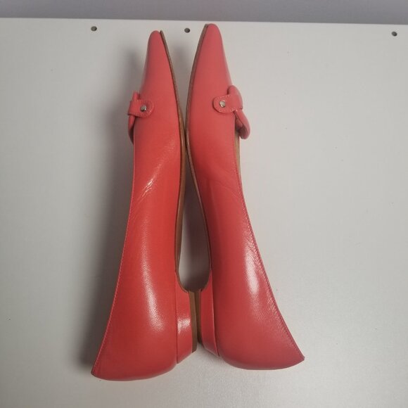 J. Crew Women's Coral Leather Croquette Flats Sz 8 - Picture 5 of 10